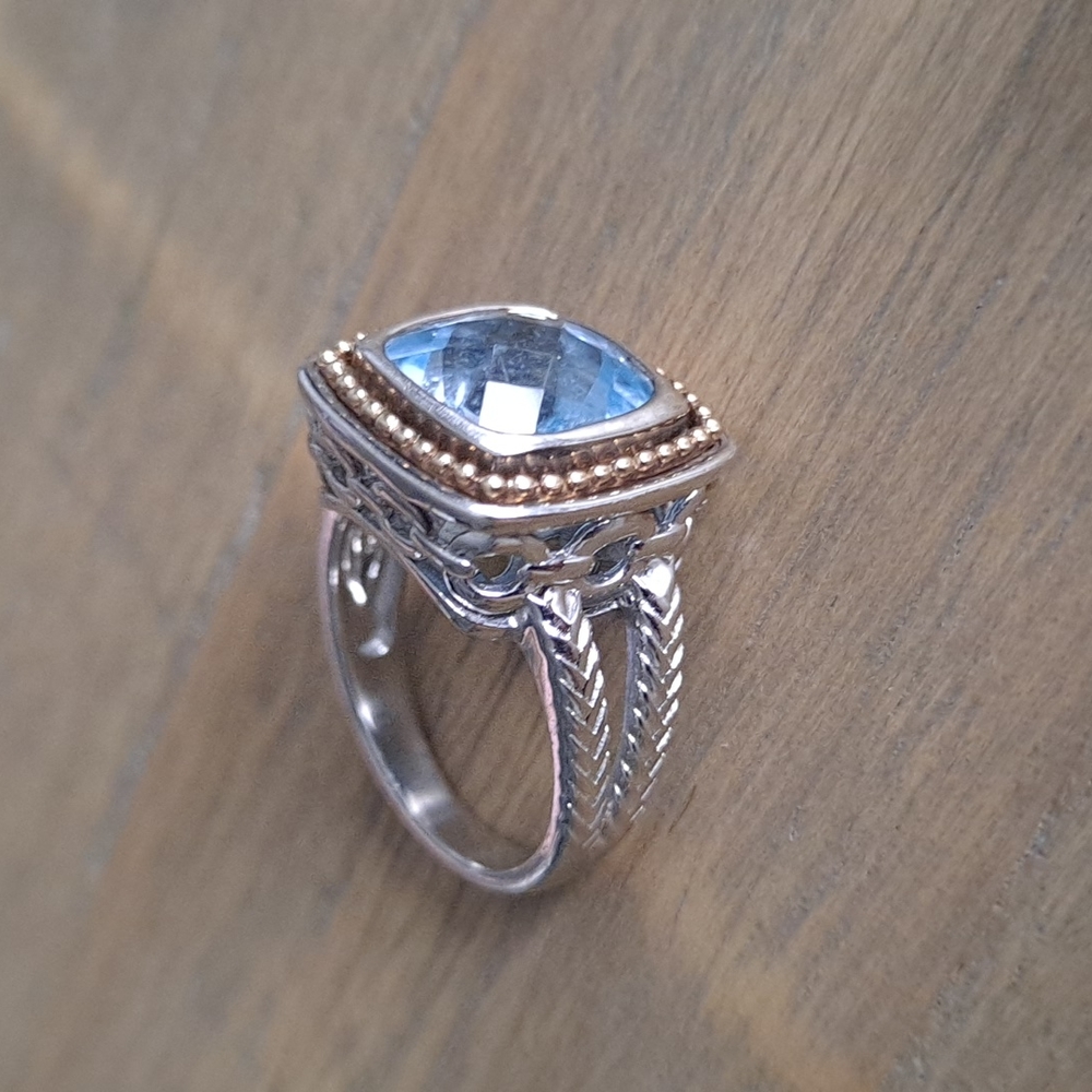Sterling Silver Topaz Ring - image 2
